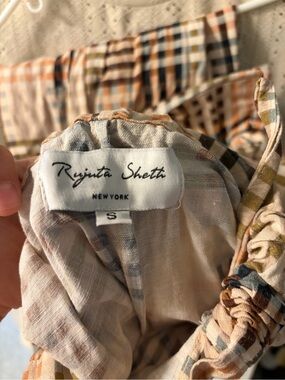 Rujuta Sheth New York Beige Plaid Pants